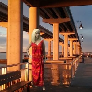 "Sunset Silk" Spencer Jeremy Wrap Maxi Dress